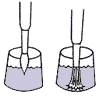 Dip brush into dappen dish