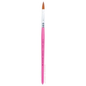 Acrylic Brush  Nr 4 - Wooden Handle Pink