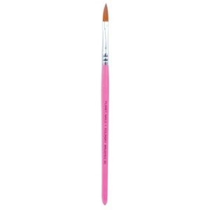 Acrylic Brush  Nr 6 - Wooden Handle Pink